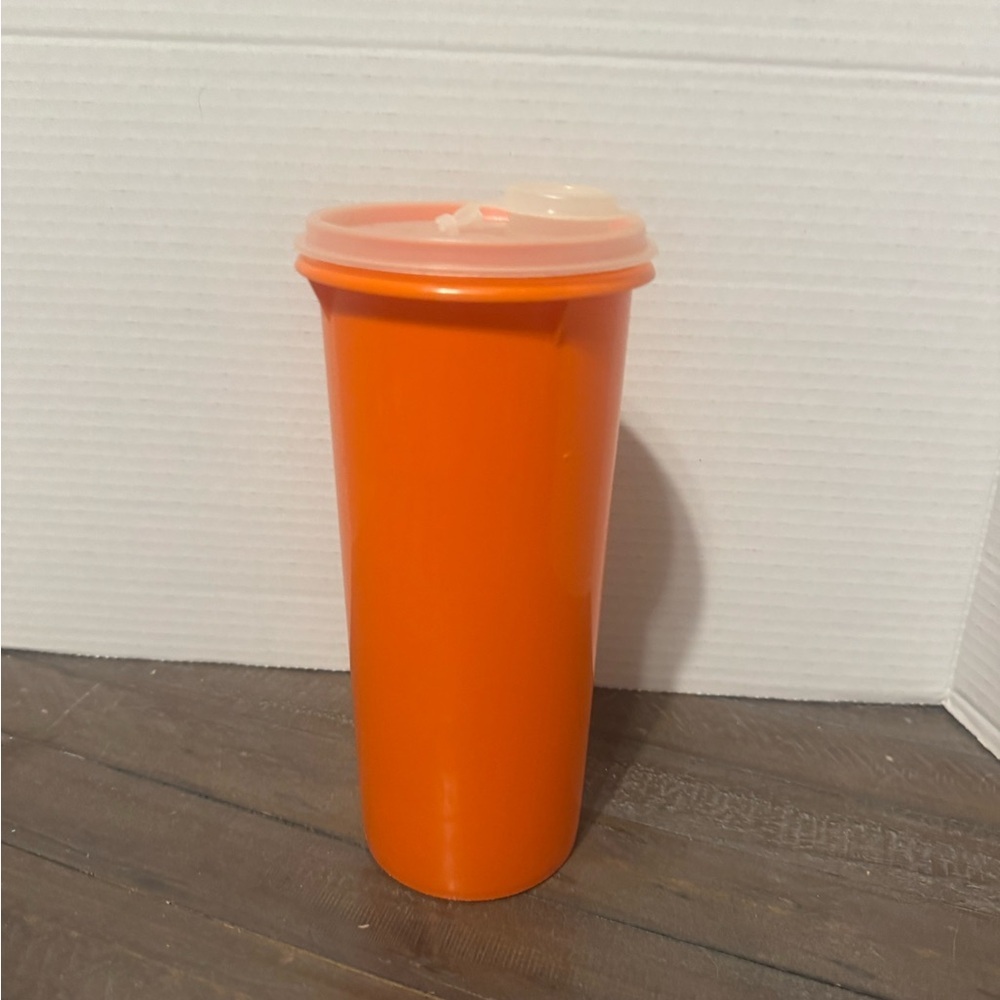Bright Orange Tumbler with Lid